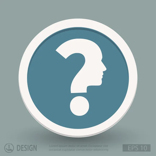 Question mark and man icon — Stock Vector