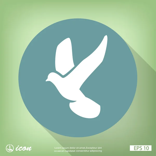 Icona dell'uccello colomba — Vettoriale Stock