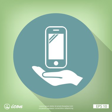 El ile hareket eden telefon simgesi