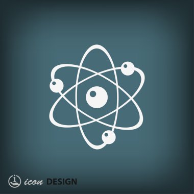 Atom düz tasarım simgesi