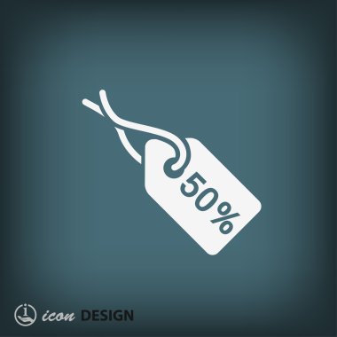 etiketi düz tasarımı simgesi