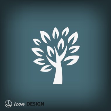 Ağaç düz tasarım simgesi