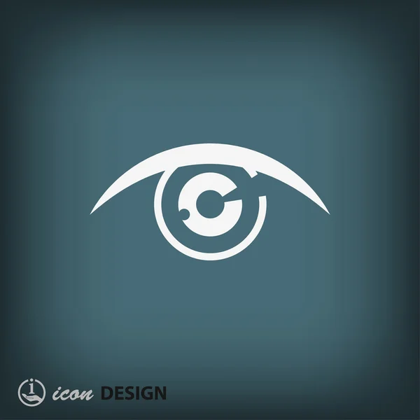 Icône design oeil plat — Image vectorielle