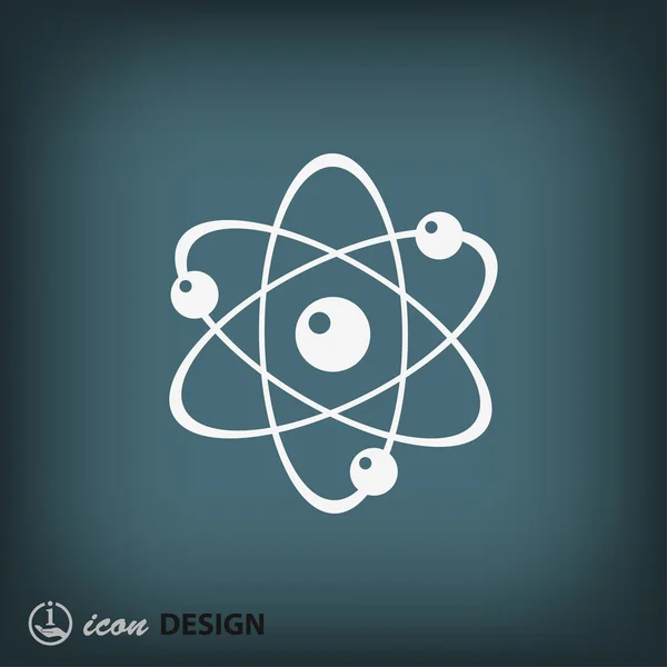 Atom Płaska konstrukcja ikona — Wektor stockowy