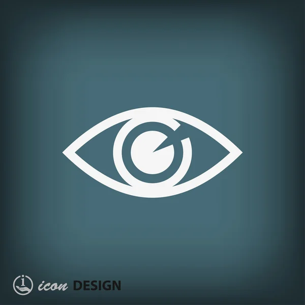 Icône design oeil plat — Image vectorielle