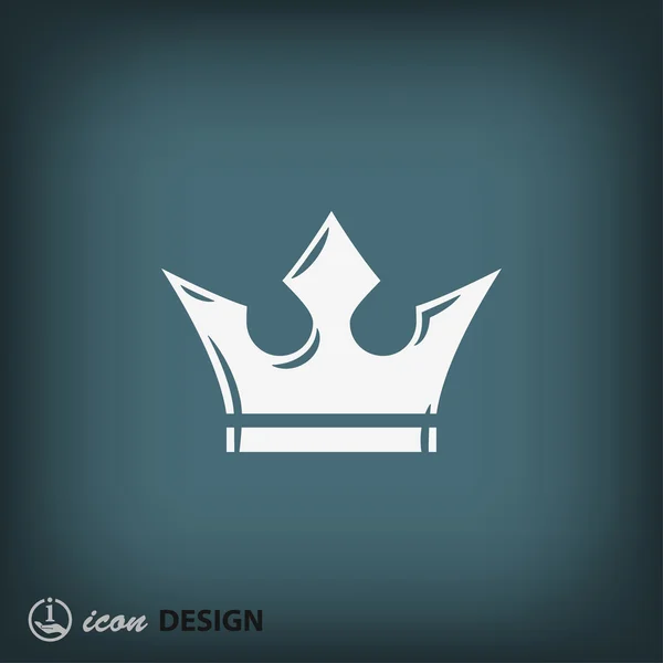 Corona icono de diseño plano — Vector de stock