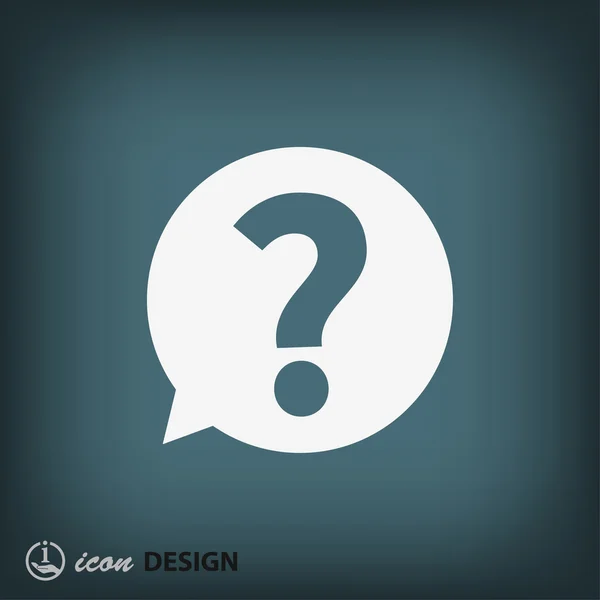 Question mark flat design icon — Stock Vector