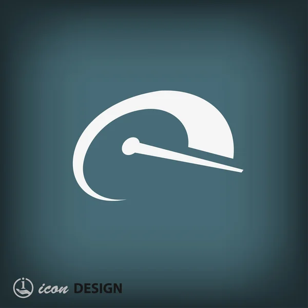 Snelheidsmeter platte ontwerp pictogram — Stockvector