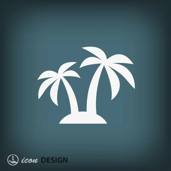 Ostrov plochý design ikony — Stockový vektor