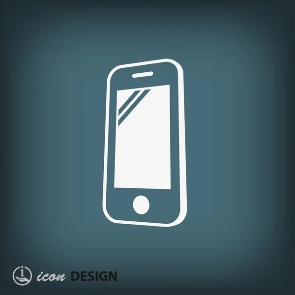 Telefone móvel ícone de design plano — Vetor de Stock