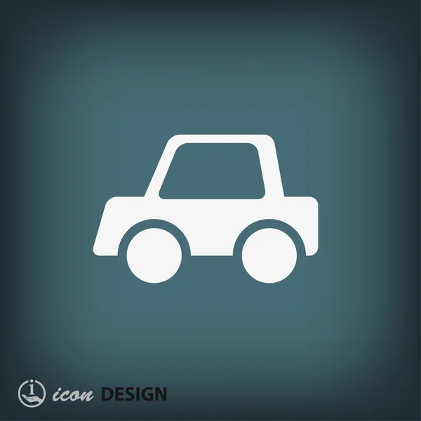 Coche icono de diseño plano — Vector de stock