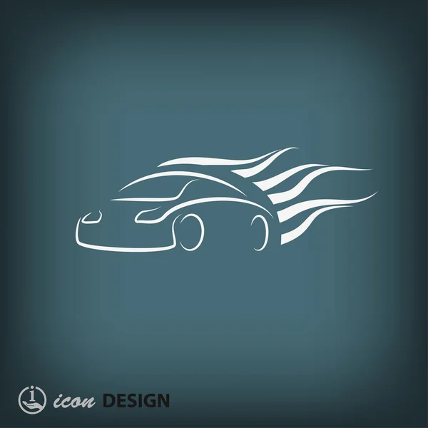 Icône design plat voiture — Image vectorielle