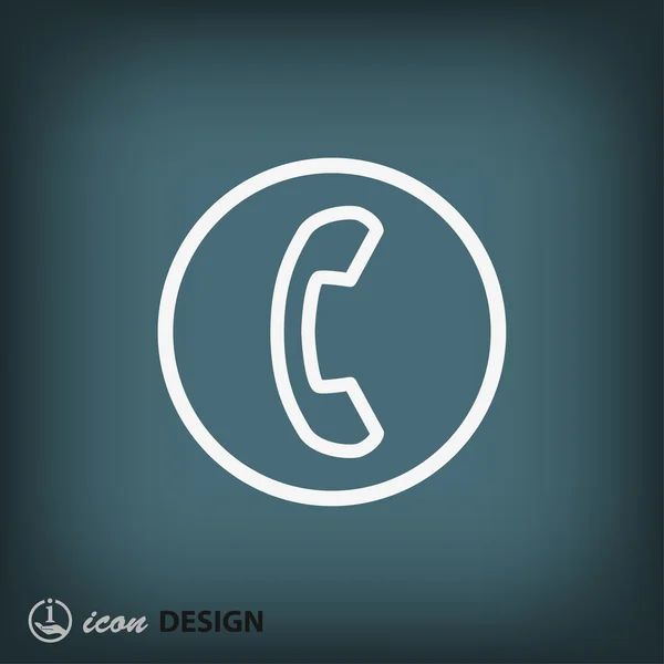 Téléphone Design plat Icône — Image vectorielle