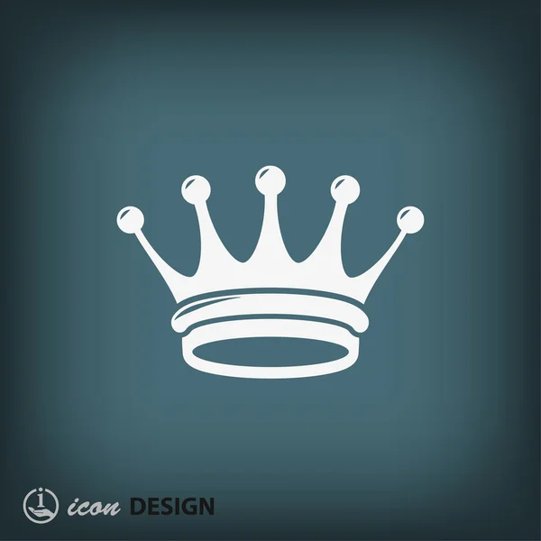 Corona icona di design piatto — Vettoriale Stock
