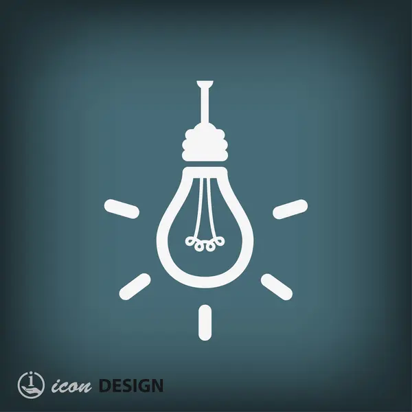 Light bulb flat design icon — Stock Vector