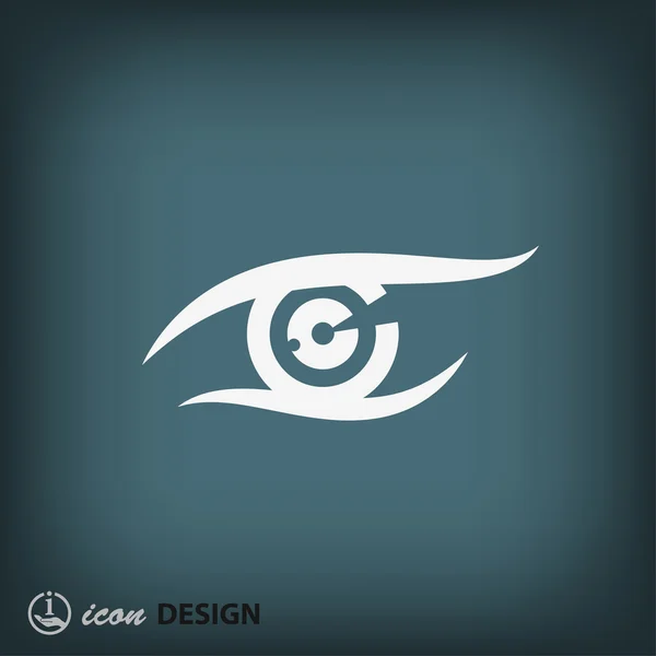 Ikona oka plochý design — Stockový vektor