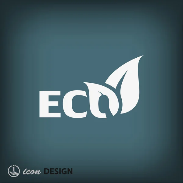 Eco plochý design ikony — Stockový vektor