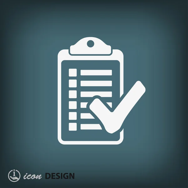 Checklist flat design icon — Stock Vector