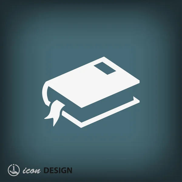 Libro icono de diseño plano — Vector de stock