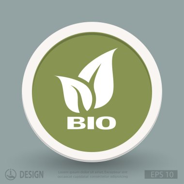 Eko düz tasarım simgesi