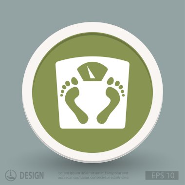 ayak izleri simgesi ile banyo Baskülü