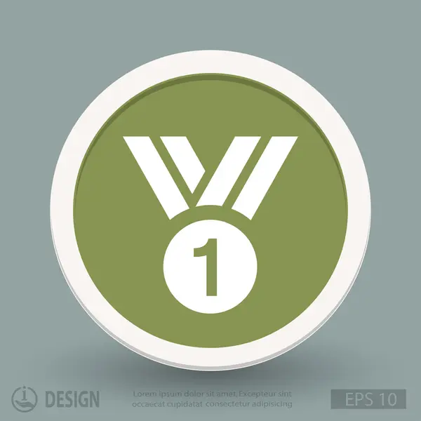 Icono de diseño plano de premio — Vector de stock