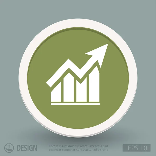 Gráfico ícone de design plano — Vetor de Stock