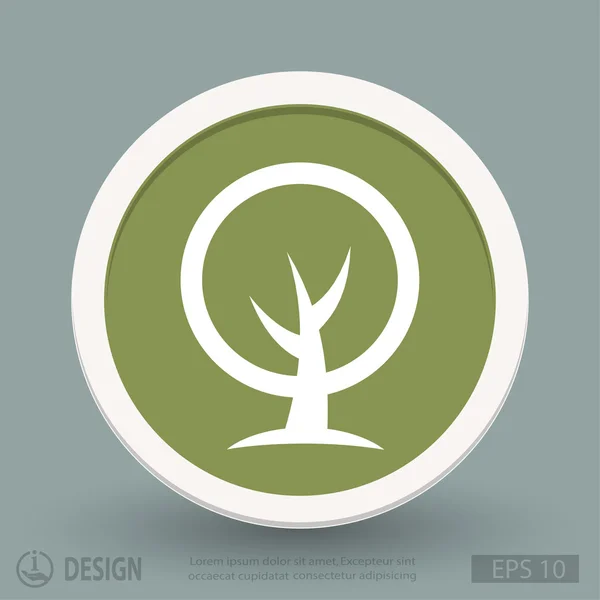 Baum flache Design-Ikone — Stockvektor