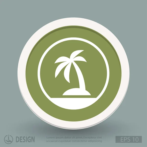 Wyspa Płaska konstrukcja ikona — Wektor stockowy