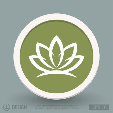 Lotus düz tasarım simgesi