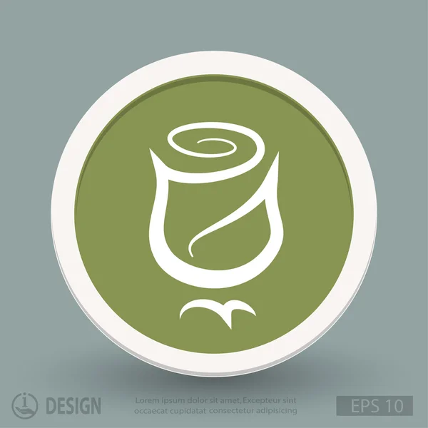 Roos plat ontwerp pictogram — Stockvector