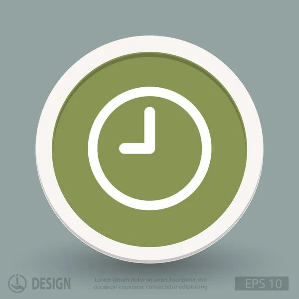 Clock flat design icon — Stock Vector