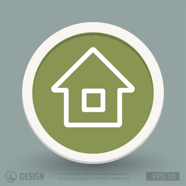 Platte huisontwerp pictogram — Stockvector