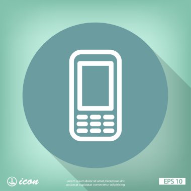 cep telefonu düz tasarım simgesi
