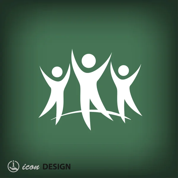 Úspěch týmu plochý design ikony — Stockový vektor