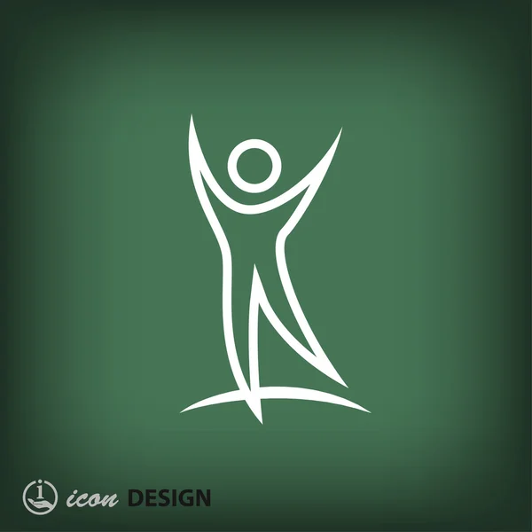 Success people icône de design plat — Image vectorielle