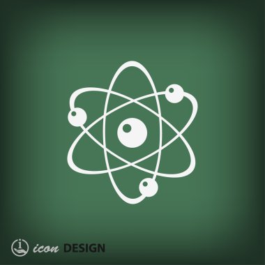Atom düz tasarım simgesi
