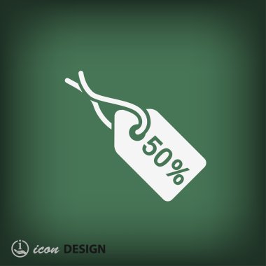 etiketi düz tasarımı simgesi