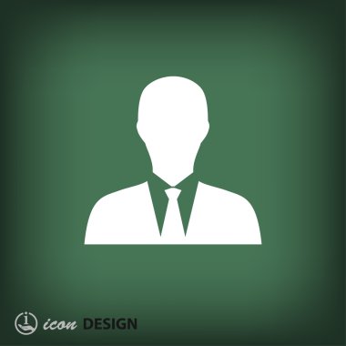 İşadamı düz tasarım simgesi