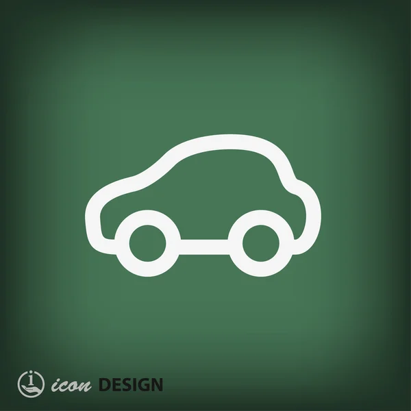 Coche icono de diseño plano — Vector de stock