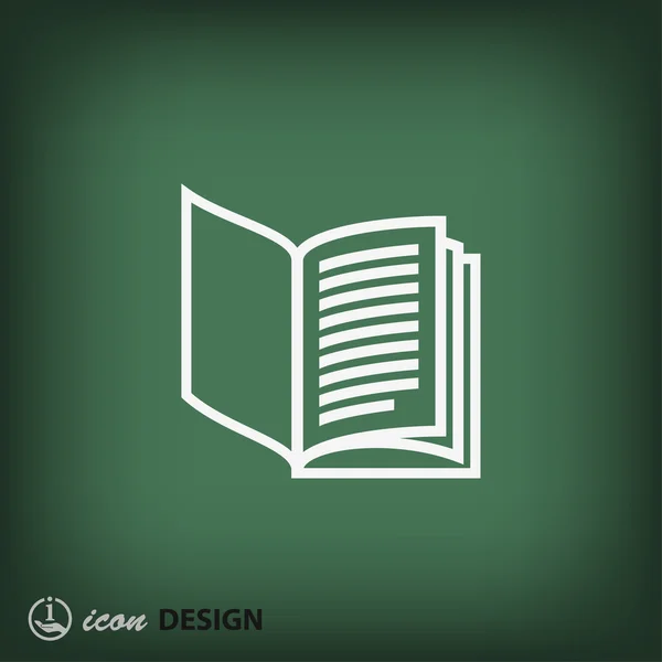 Book flat design icon — Stock Vector
