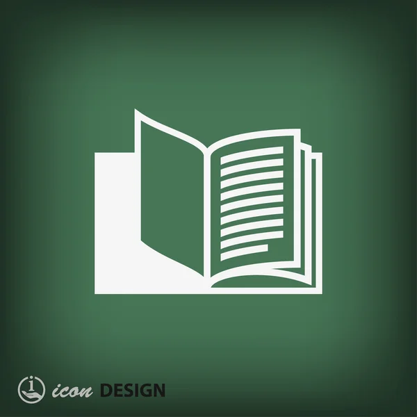 Ícone de design liso livro — Vetor de Stock