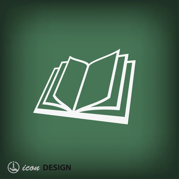 Libro icono de diseño plano — Vector de stock