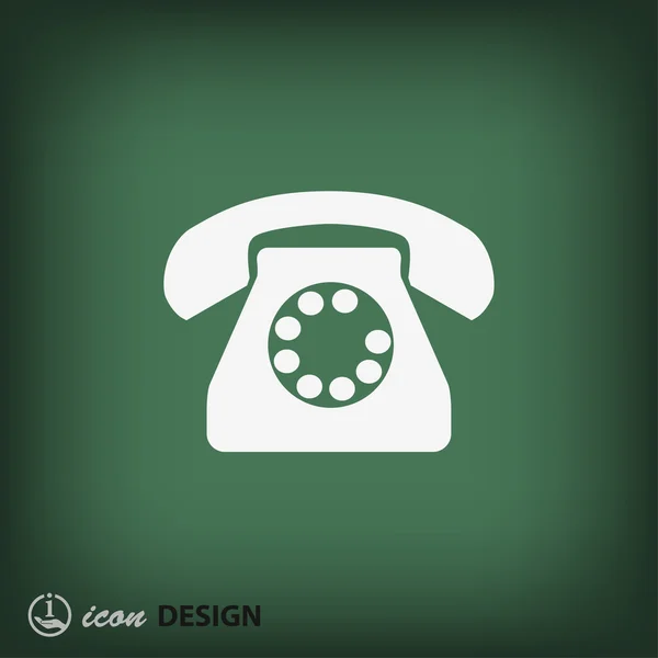 Telefon płaski projekt ikona — Wektor stockowy
