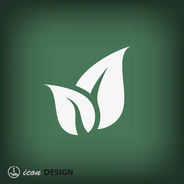 Eco icono de diseño plano — Vector de stock