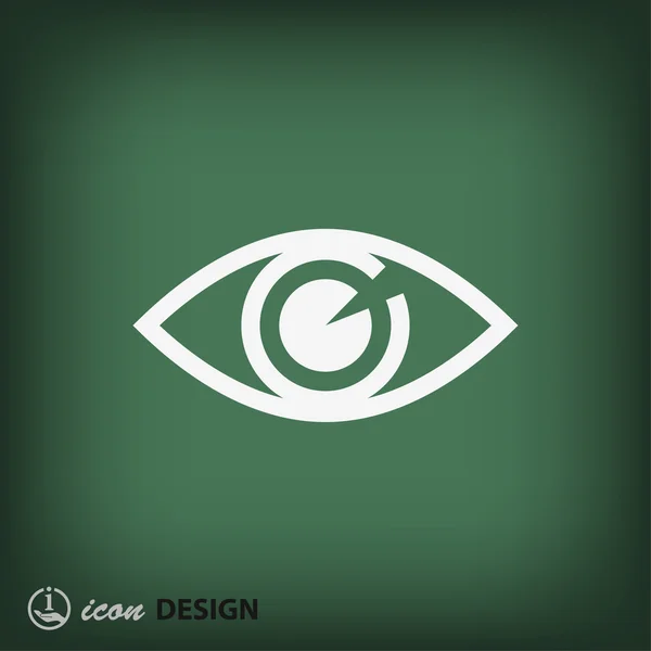 Ikona oka plochý design — Stockový vektor