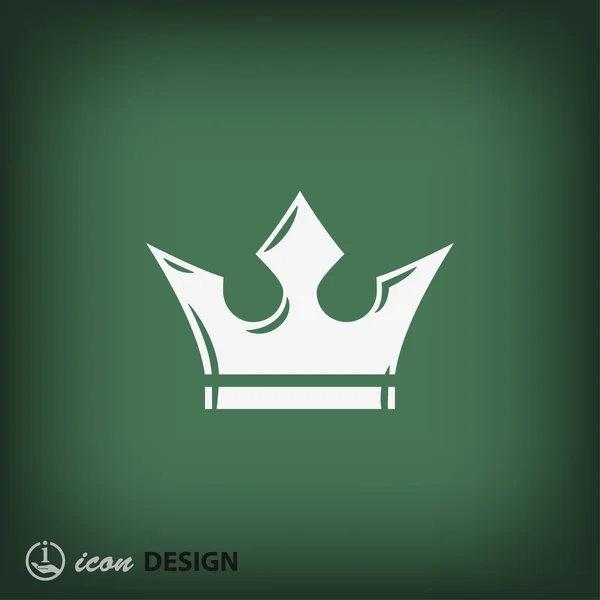 Crown flat design icon — Stock Vector