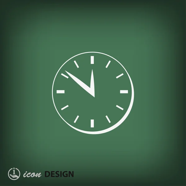 Reloj icono de diseño plano — Vector de stock