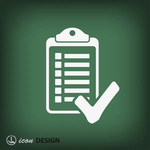 Lista de verificación icono de diseño plano — Archivo Imágenes Vectoriales