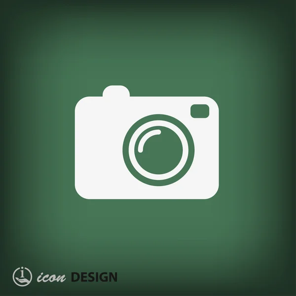 Camera flat design icon — Stock Vector